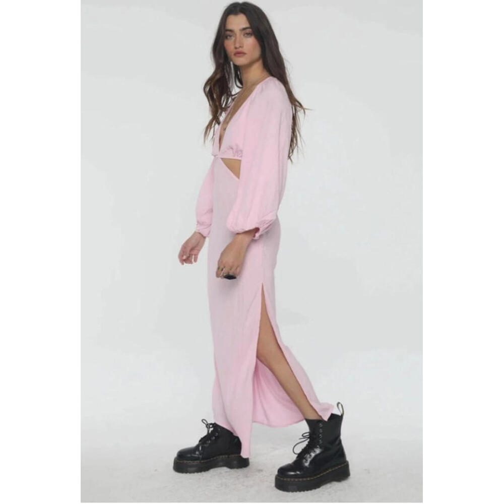 JEN'S PIRATE BOOTY Dress Rio Sonora Baby Pink cut outs size L NWT $231msrp - Picture 2 of 10